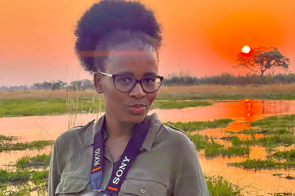 Magical sunset of Botswana