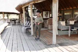 The author enjoying Botswana safari