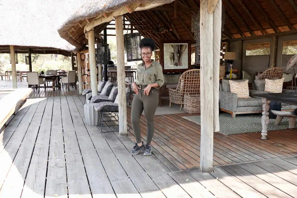 The author enjoying Botswana safari