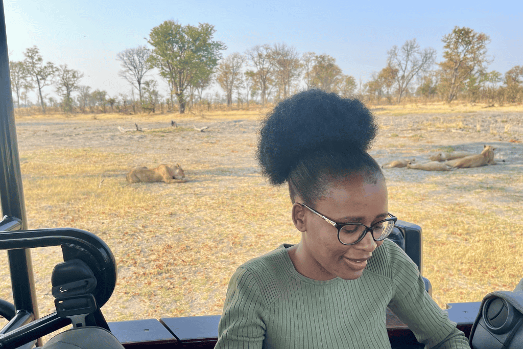 Me, on a Game Drive during the dry season. best time ever!